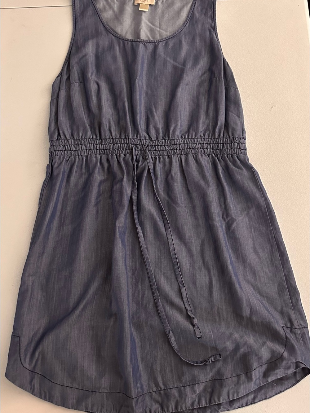 LOFT‎ Chambray Tank Dress - Denim Blue